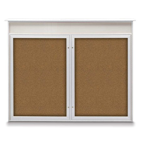 United Visual Products Open Faced Traditional Corkboard, 72x36" UV645A-BLACK-COBACC
